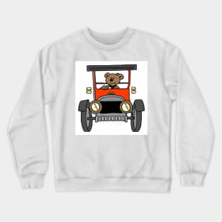 Teddy Bear Driving a jalopy Crewneck Sweatshirt